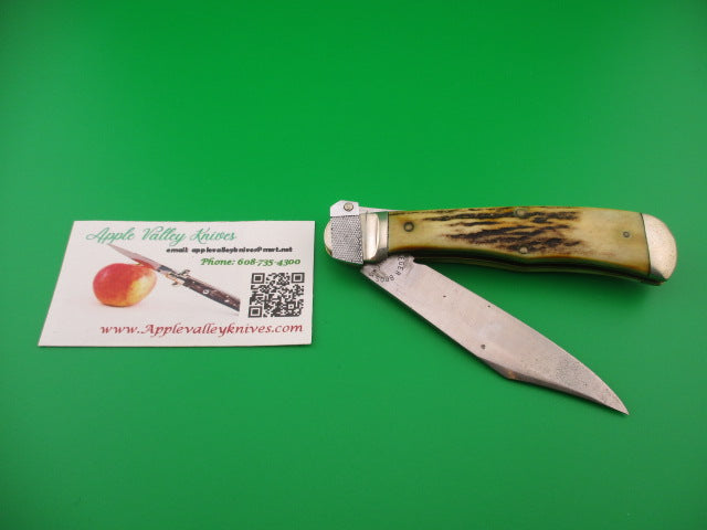 JAEGER BROS MARINETTE, WIS Stag Vintage Automatic knife Aerial Knife Co