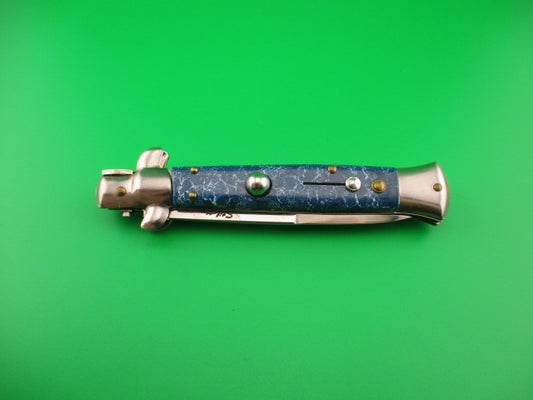 Stiletto 22cm Italian style stiletto Vintage Blue marbled switchblade kit knife