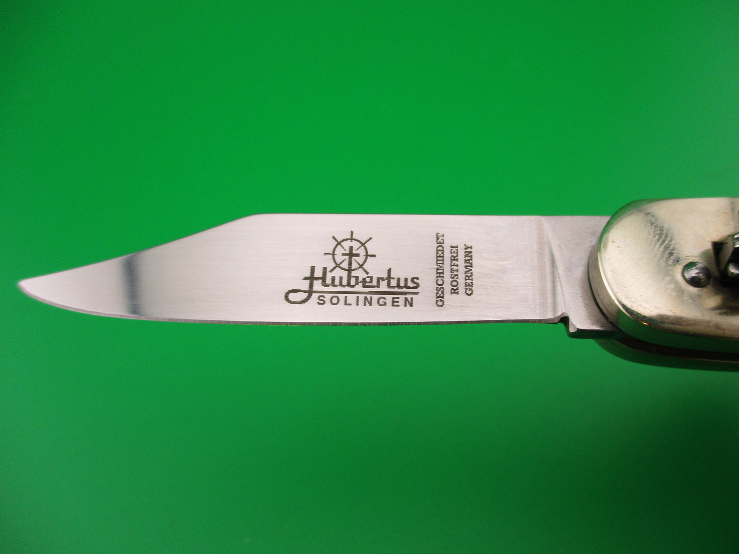 Hubertus SOLINGEN 8cm German Lever Smooth Bone automatic knife in box