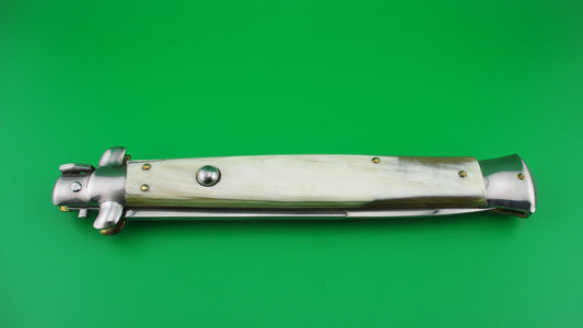 Sterile 33cm Italian Stiletto Swivel Bolster Honey horn switchblade knife no safety