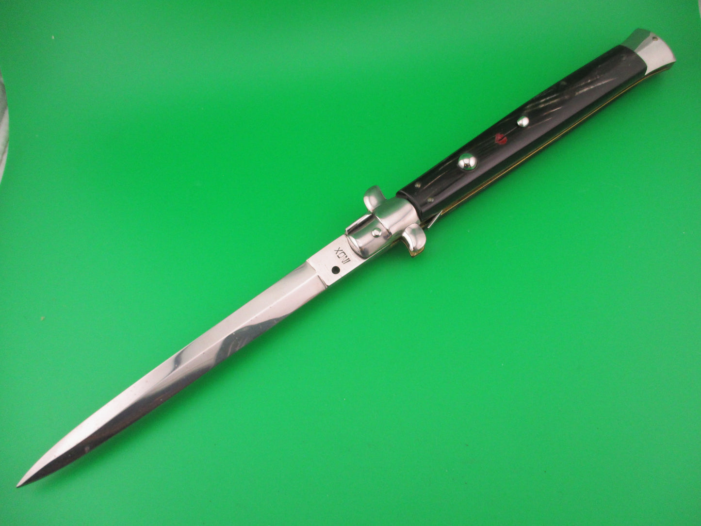 INOX AB STILETTO ITALY 33cm Italian Dagger Swivel bolster vintage automatic knife