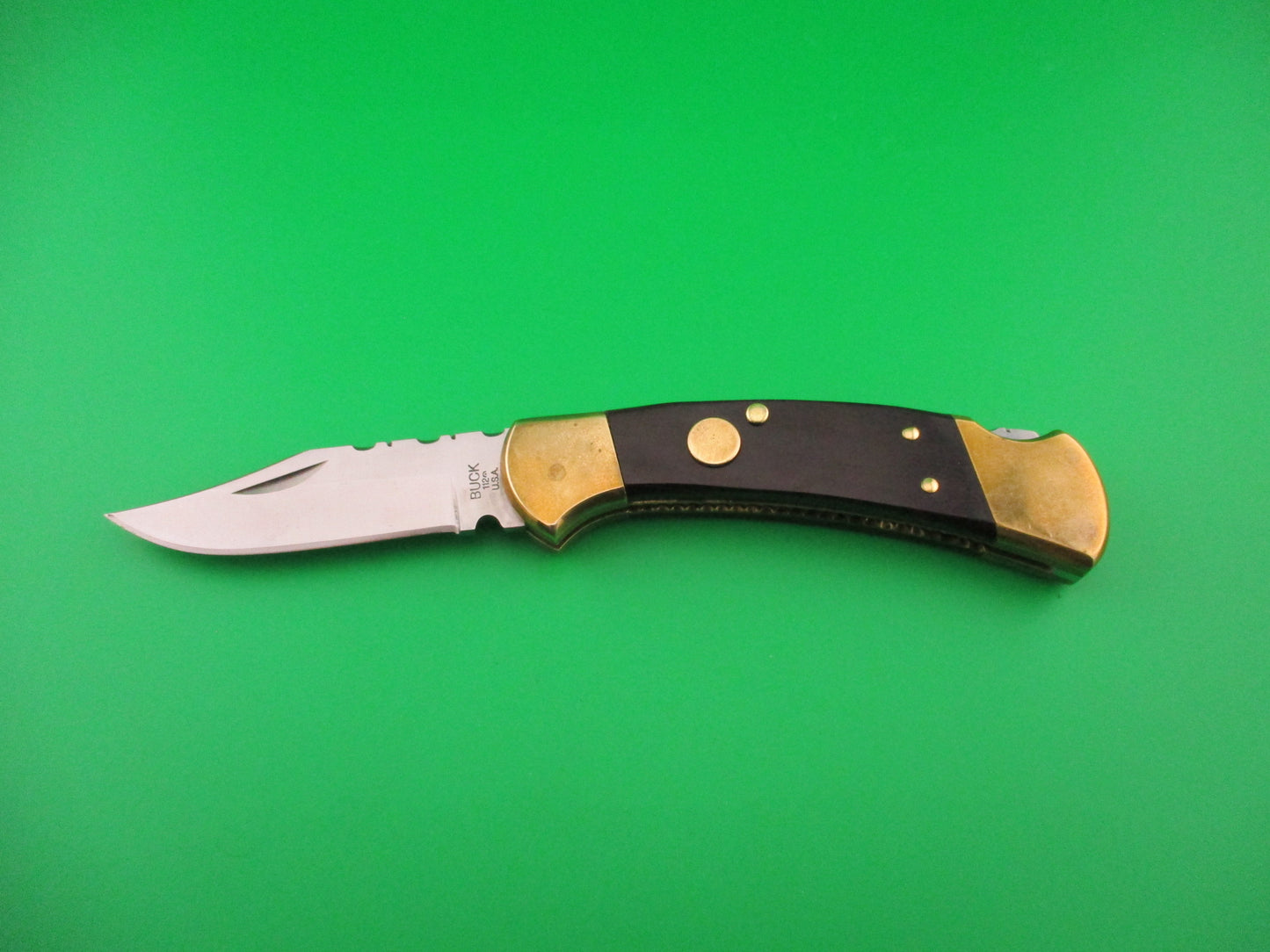 BUCK 112 Converted Automatic Double Action knife w file work & sheath