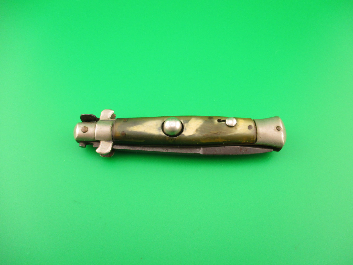 Vintage Sterile 18cm Italian Flat Guard Picklock 1940s Offset safety Rare automatic knife