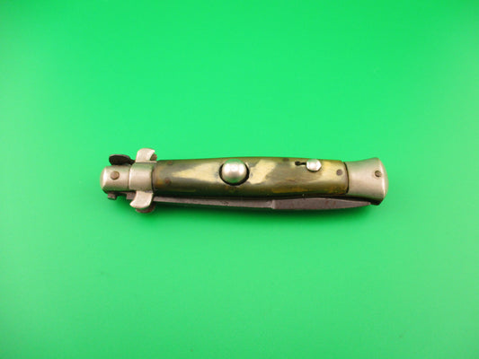 Vintage Sterile 18cm Italian Flat Guard Picklock 1940s Offset safety Rare automatic knife