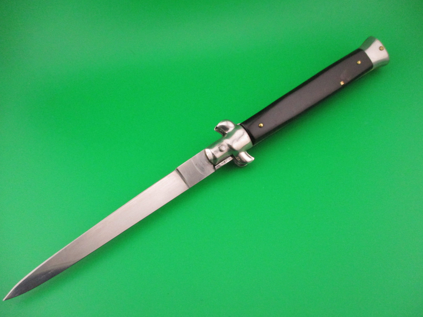 MADE ITALY 28cm Italian Swivel bolster horn vintage 1980s automatic knife