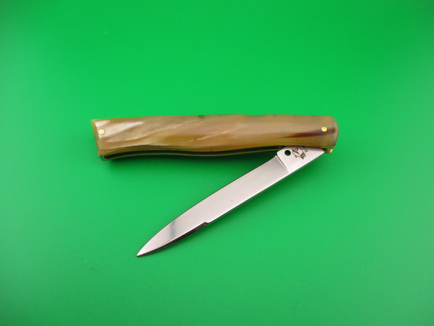 CEM MANIAGO 21cm Italian lockback Honey & Cream horn DM automatic knife