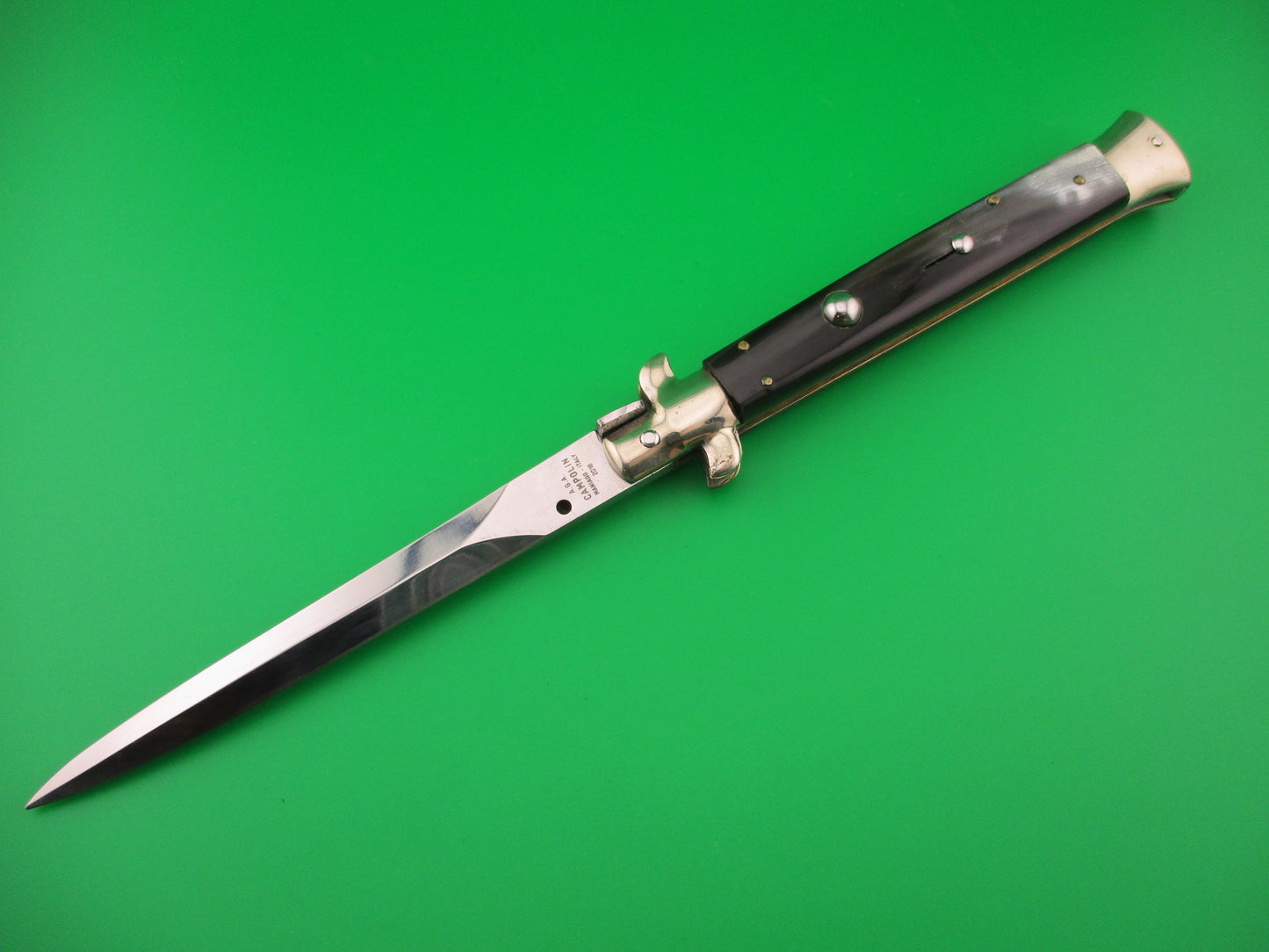 AGA CAMPOLIN 2018 28cm Italian Picklock Dagger Brazilian horn automatic knife