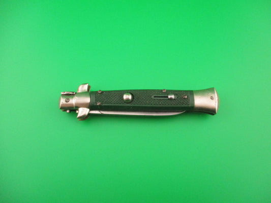Sterile 21cm Italian Moletta style Green checkered vintage Spear point automatic knife