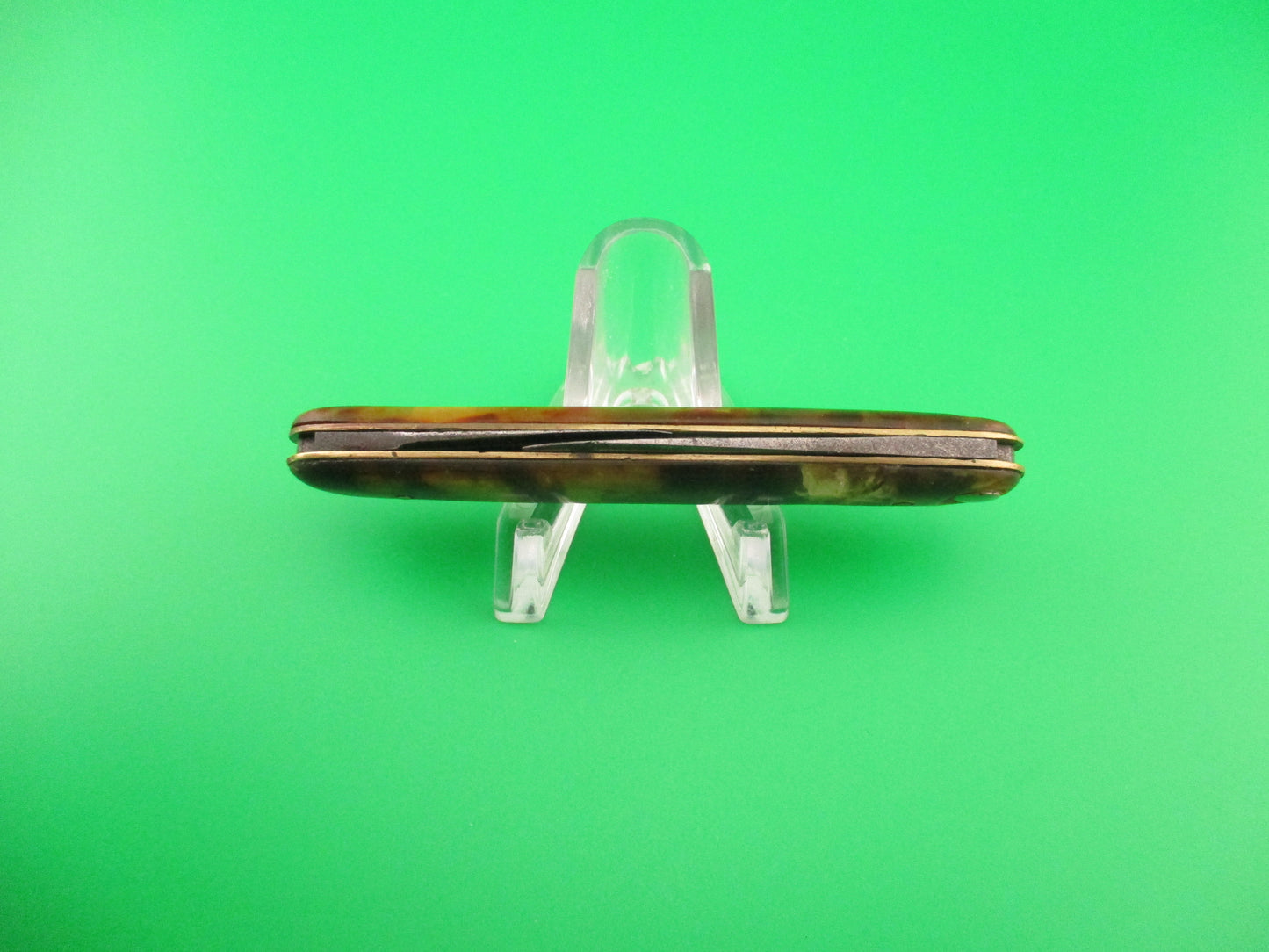 Press Button Knife Co #102 medium double Tortoise celluloid automatic knife