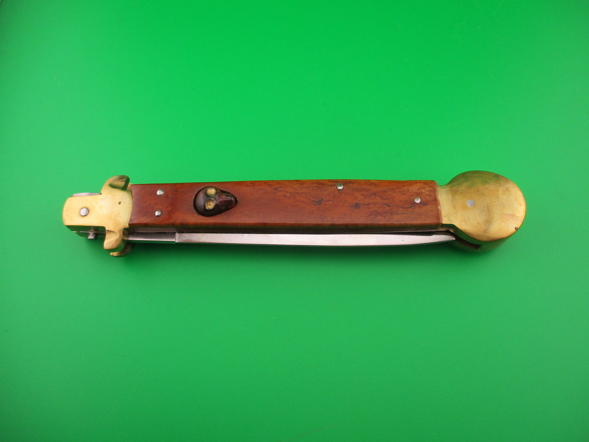 Italy 34cm Italian swivel bolster Customized Dagger Skull button automatic knife