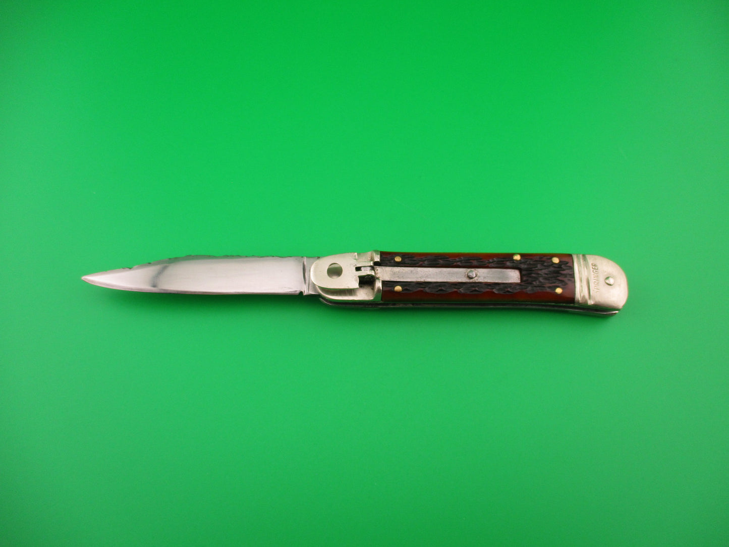 RC 10cm German Lever jigged bone SPRINGER automatic knife with file work