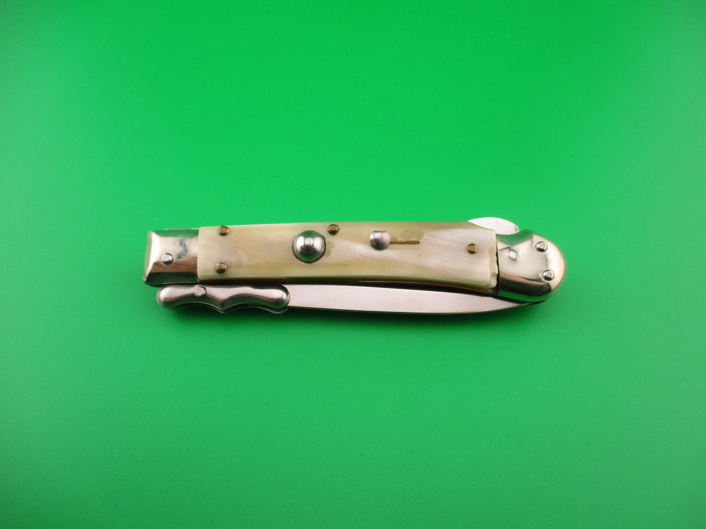 ROSTFREI 19cm Italian Medici Horn Swing guard dagger automatic knife