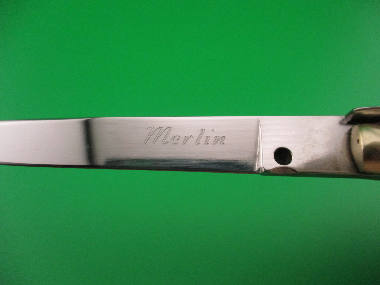MERLIN (Don Hall) 7 inch Custom Picklock Birds head automatic knife