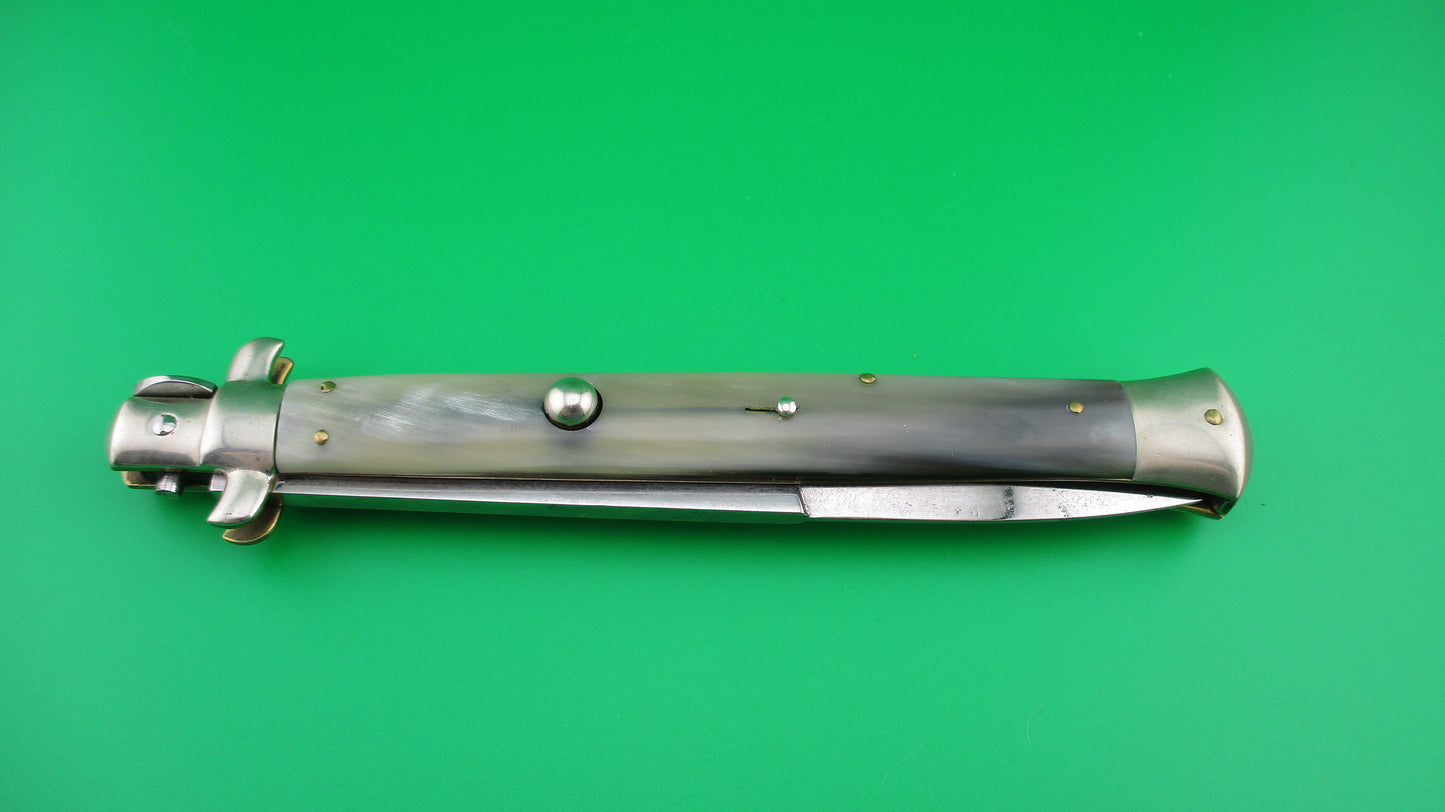 z ROMO ITALY 33cm Italian Picklock Milky Light Horn vintage 1950s automatic knife