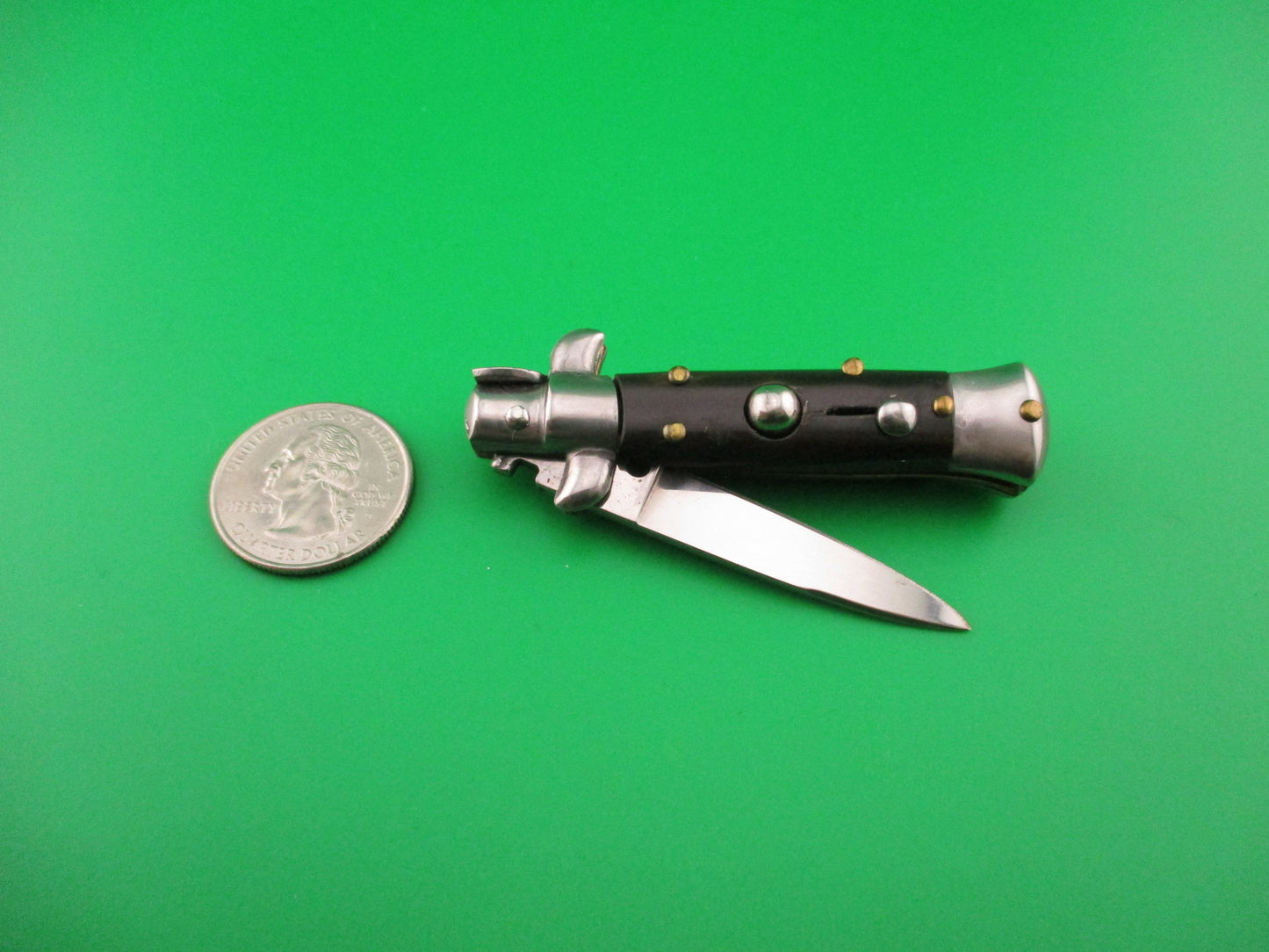 MADE IN ITALY 12cm Italian Swivel bolster Mini Stiletto automatic knife