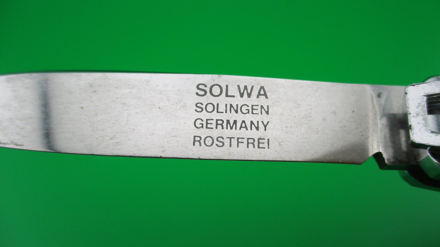 z SOLWA SOLINGEN GERMANY ROSTFREI 18cm German Lever automatic knife