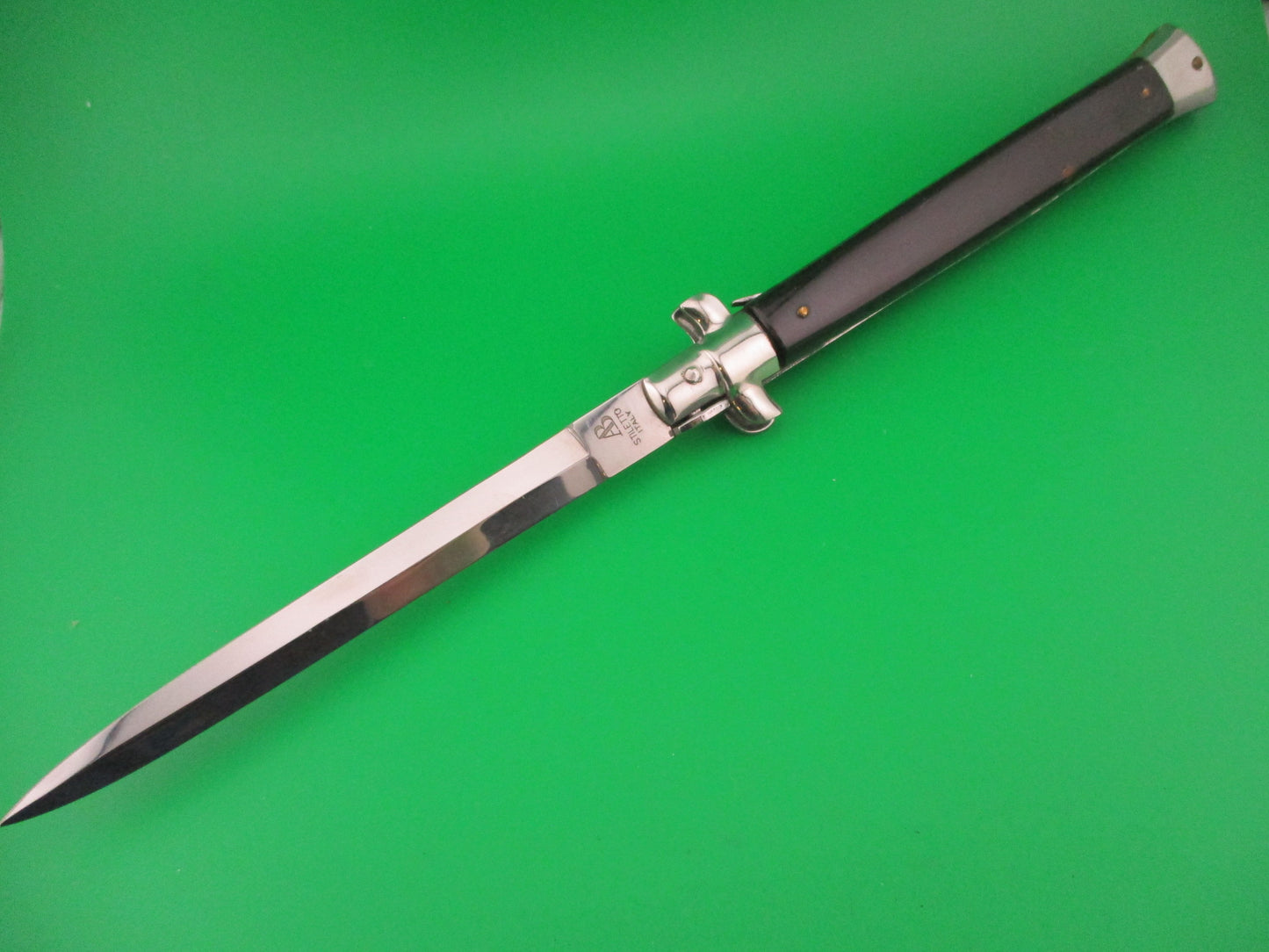 INOX AB STILETTO ITALY 33cm Italian Dagger Swivel bolster vintage automatic knife