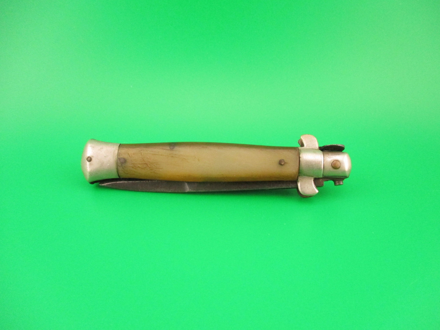 Vintage Sterile 18cm Italian Flat Guard Picklock 1940s Offset safety Rare automatic knife