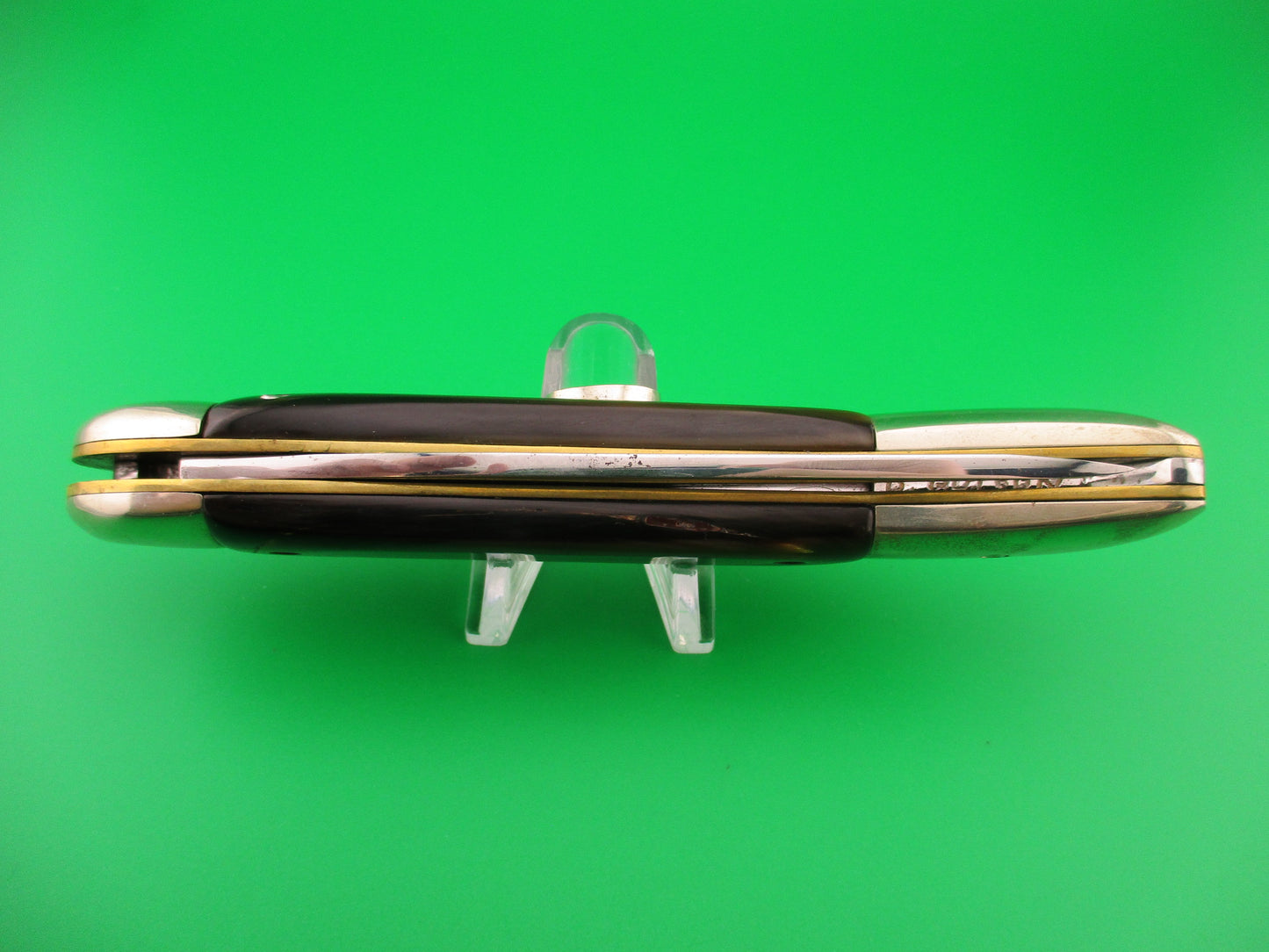 D. Hutson Custom 10 inch Oval button Texas Toothpick Humpback automatic knife