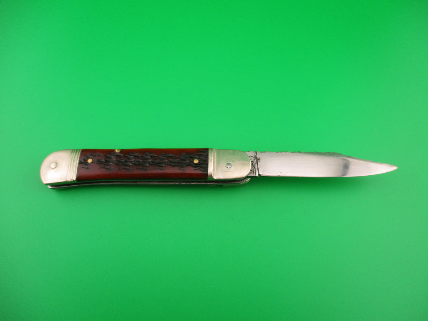 RC 10cm German Lever jigged bone SPRINGER automatic knife with file work
