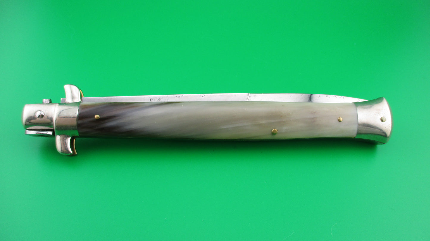 ROMO ITALY 33cm Italian Picklock Milky Light Horn vintage 1950s automatic knife