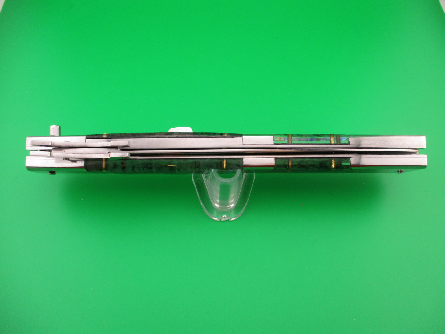 Custom 39cm Abalone Swing Guard Dagger 15 inch Prioletta style Automatic knife