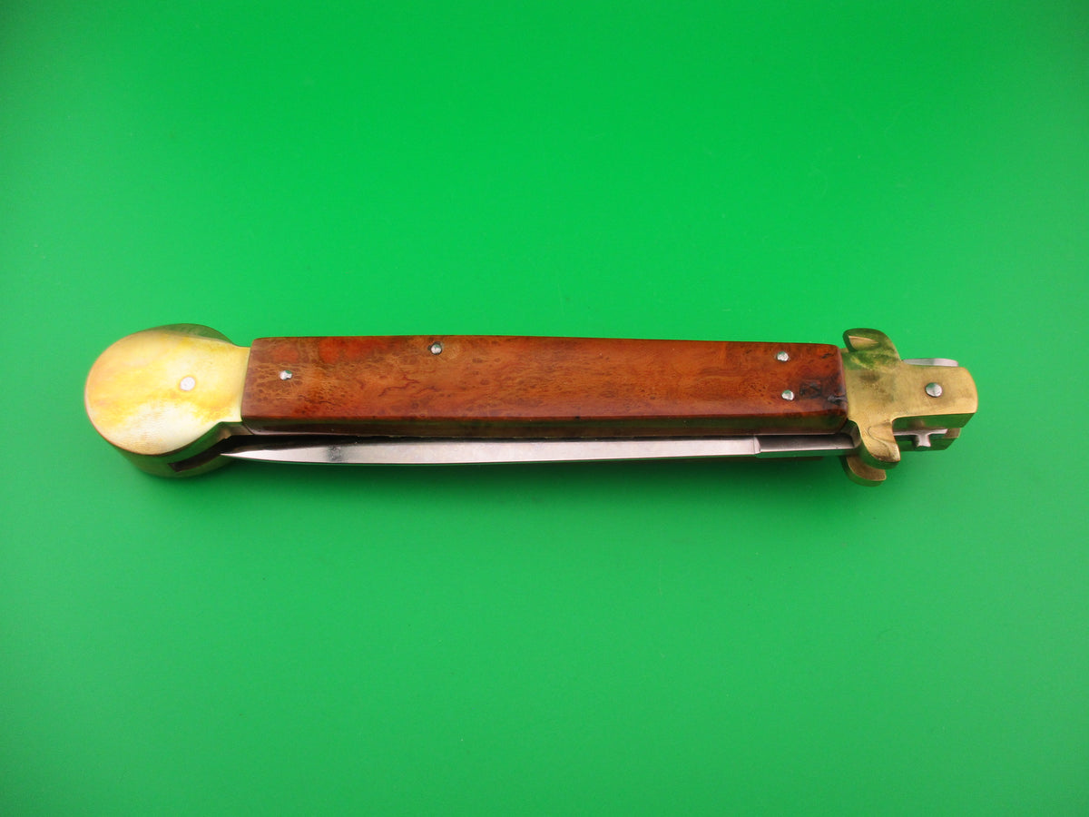 Italy 34cm Italian swivel bolster Customized Dagger Skull button automatic knife