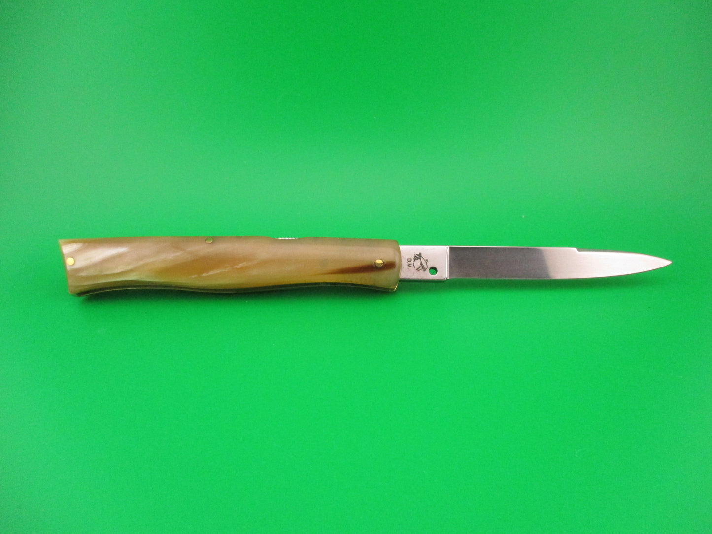 CEM MANIAGO 21cm Italian lockback Honey & Cream horn DM automatic knife