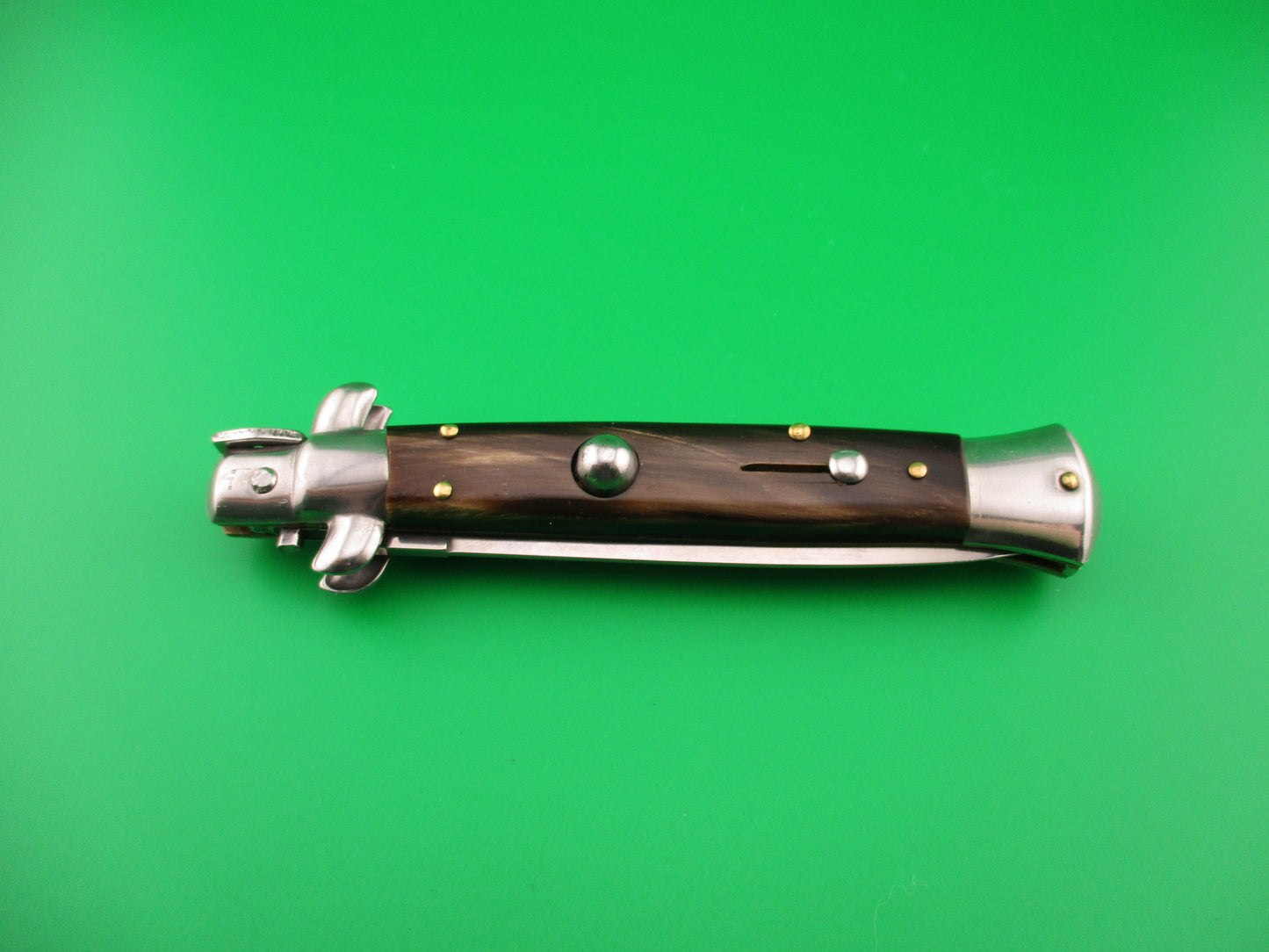 AB ITALY 22cm Italian Swivel bolster Dagger Horn automatic knife