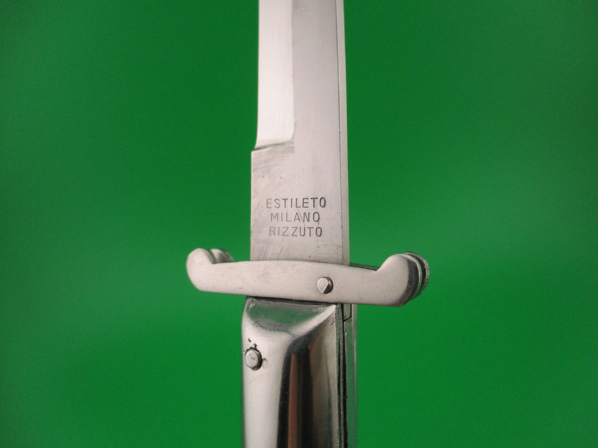 Unusual ESTILETO MILANO RIZZUTO 22cm Japanese Swing Guard White switchblade