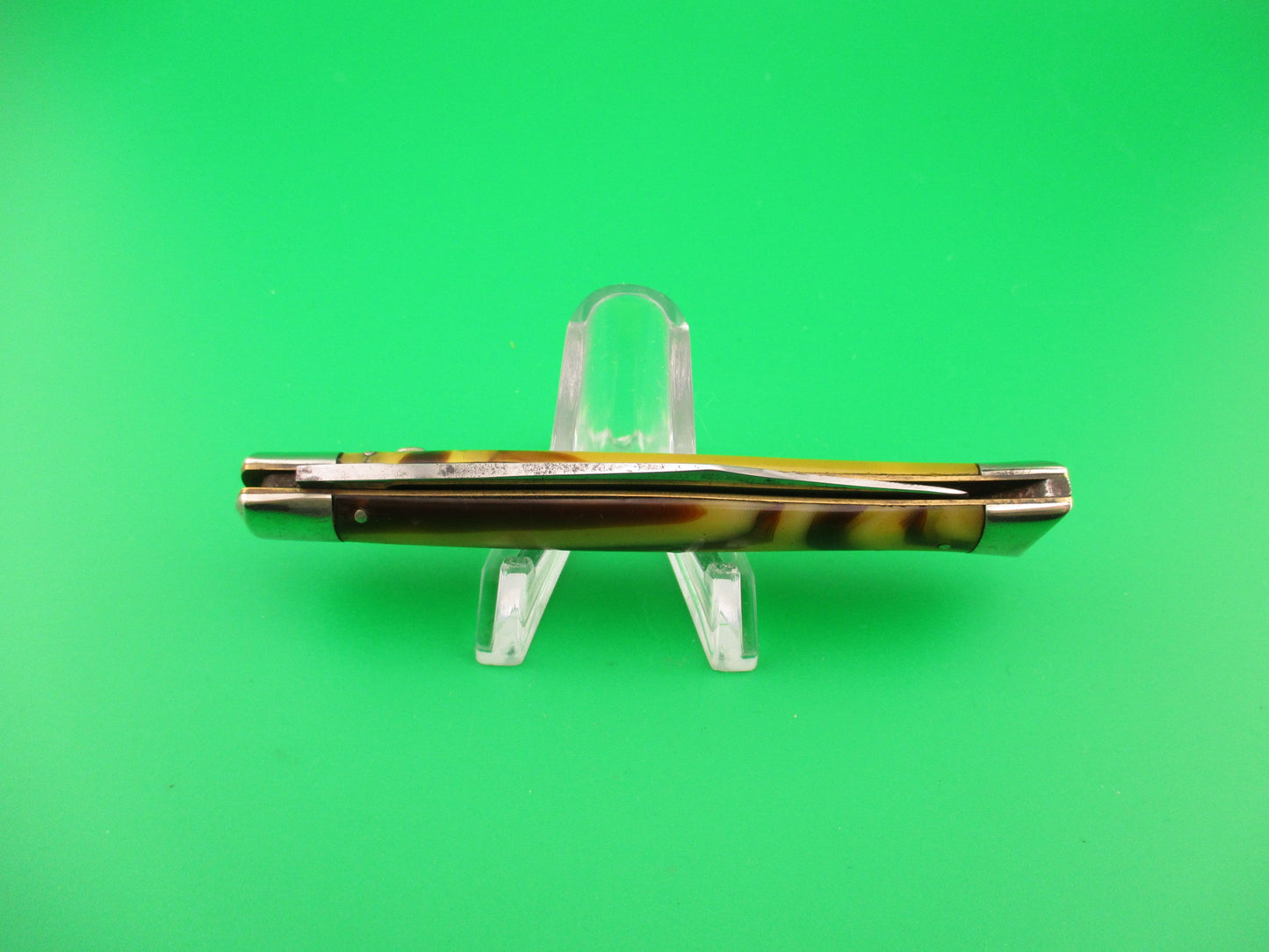 Schrade Cut Co Fishtail Butter & Molasses vintage switchblade knife