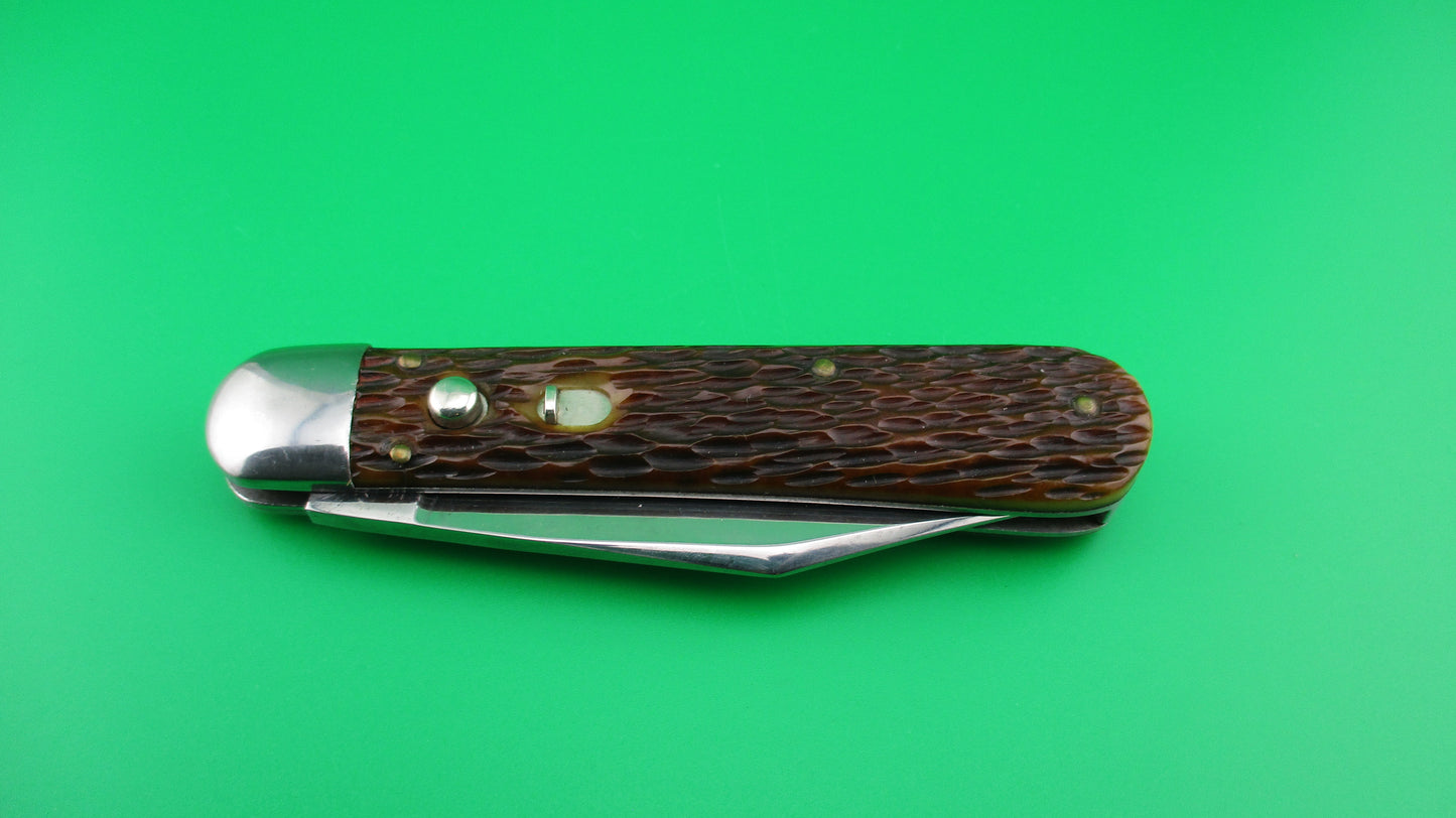 z SCHRADE CUT CO 1553 3/4 Scout Jigged bone automatic knife