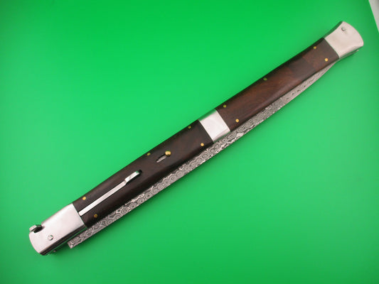 Large Custom 61cm (24 inch) Italian Prioletta HUGE Damascus & STAG Automatic knife