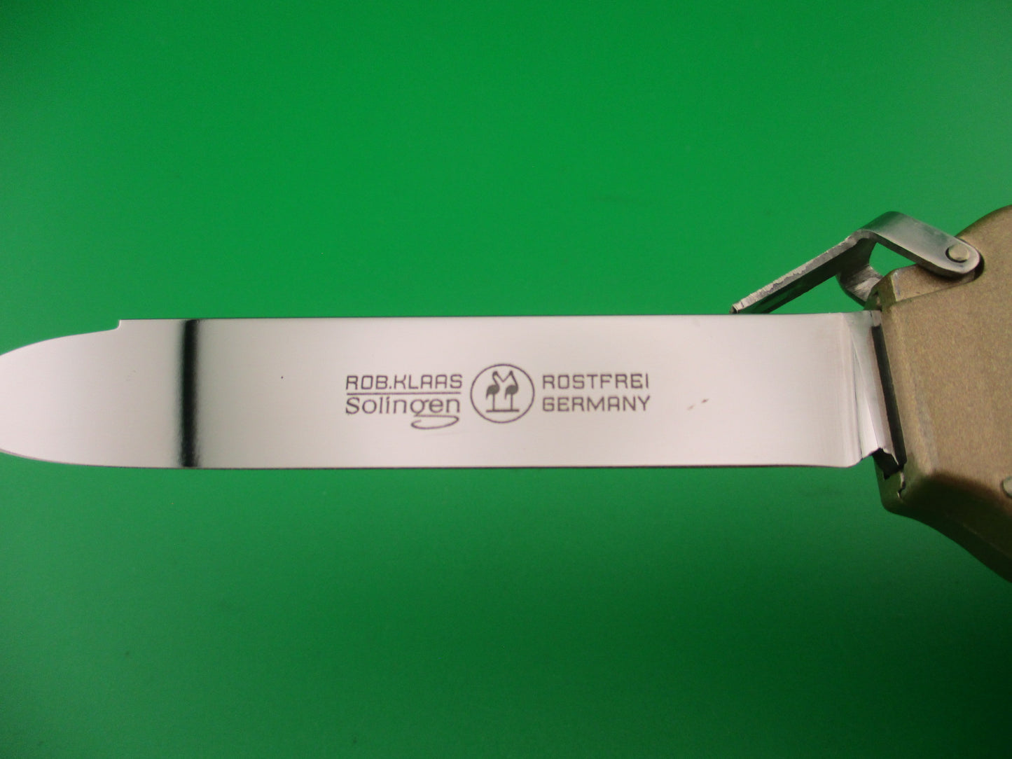 ROB KLAAS Kissing Crane 21cm Trapdoor OTF Gold smaller model automatic knife