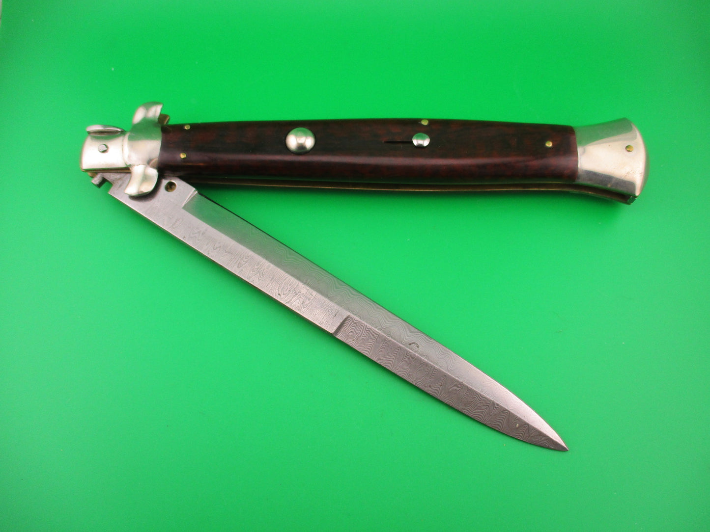 AGA CAMPOLIN 45cm Italian Swivel bolster Damascus bayonet 60th Anniv Automatic knife