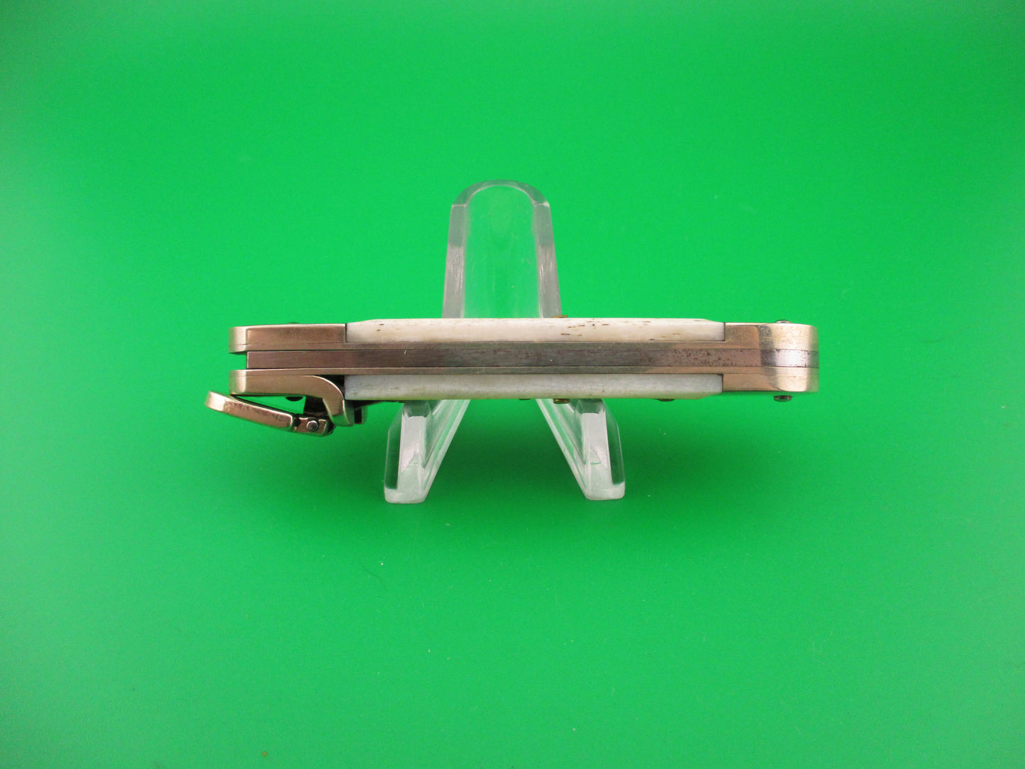 Hubertus SOLINGEN 8cm German Lever Smooth Bone automatic knife in box