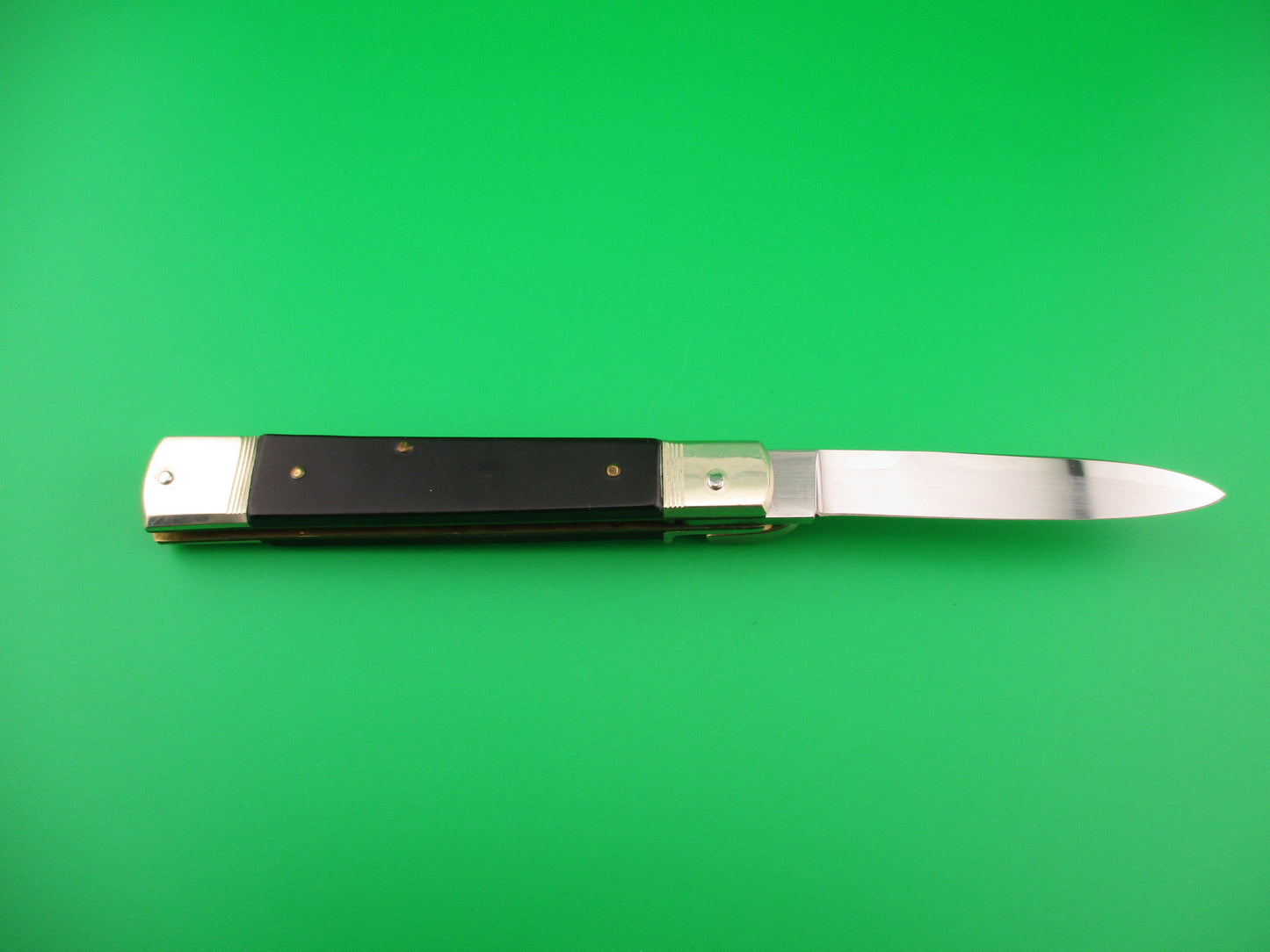 HUBERTUS SOLINGEN ROSTFREI 11cm German Slimline Lever Ebony automatic knife