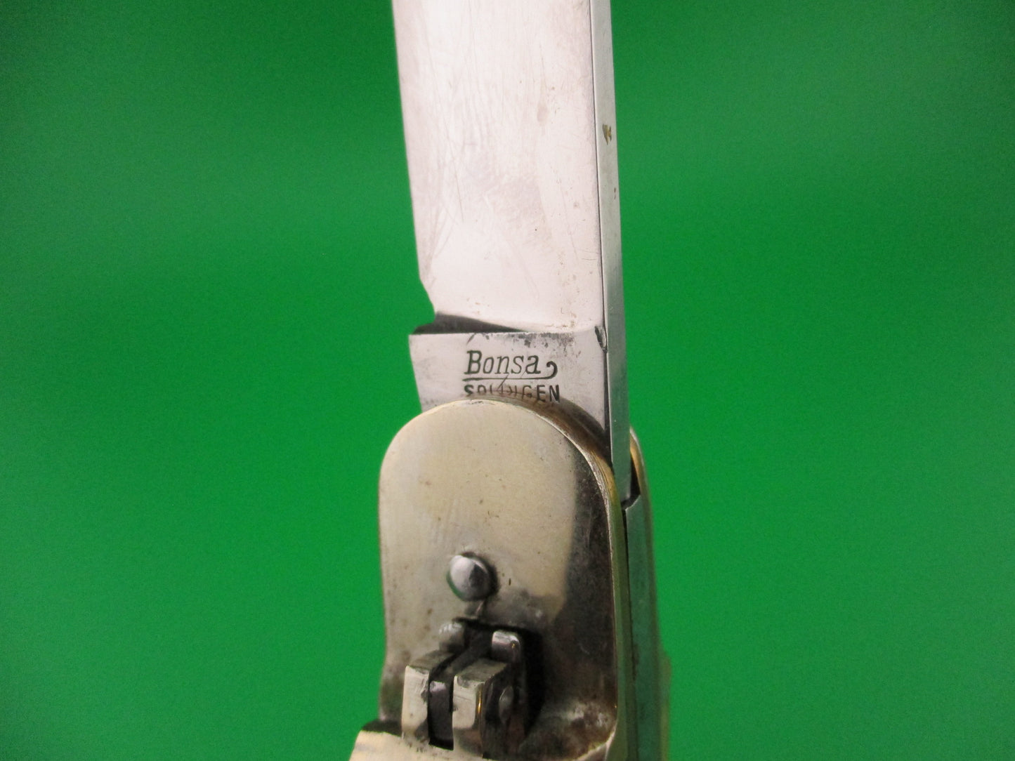 Bonsa 10cm German SPRINGER Lever Stag Vintage automatic knife