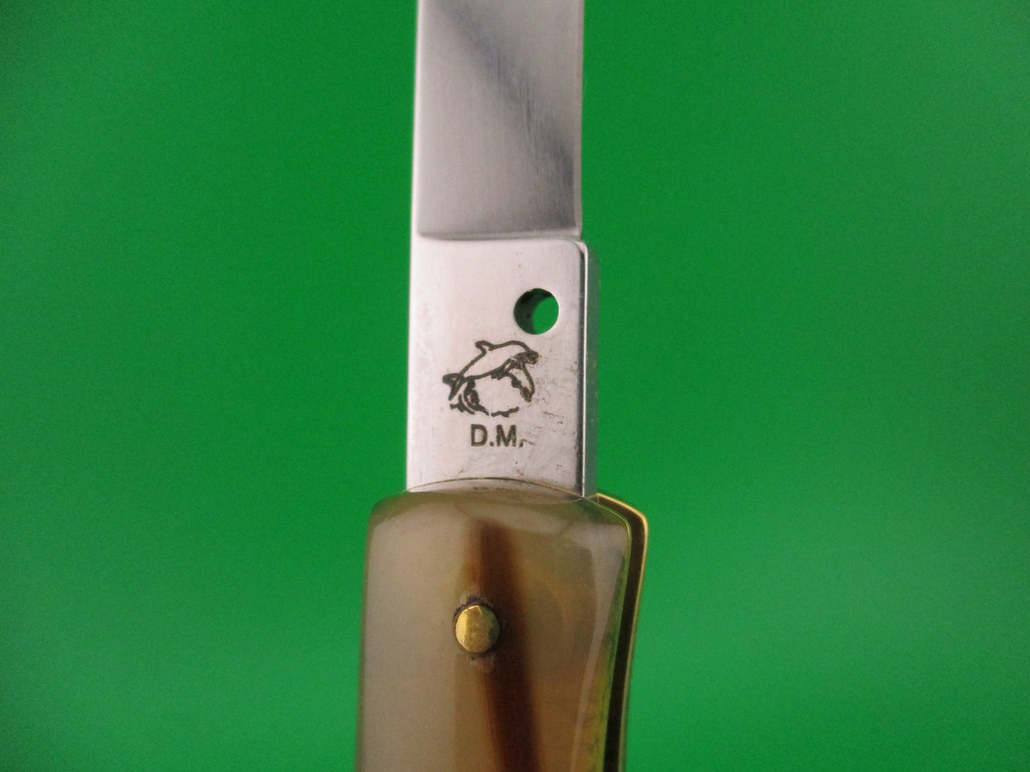 CEM MANIAGO 21cm Italian lockback Honey & Cream horn DM automatic knife