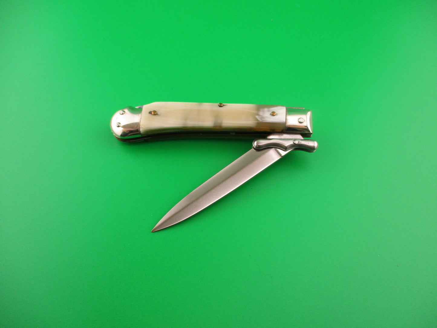 ROSTFREI 19cm Italian Medici Horn Swing guard dagger automatic knife