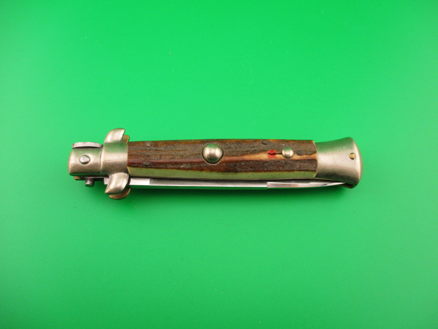 C JUL HERBERTZ IMPORT 21cm Italian NOS Stag Transitional Swivel bolster switchblade