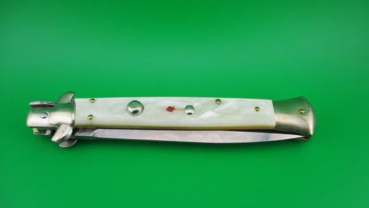 Walt's Latama Italy 28cm Italian Stiletto Mother of Pearl automatic knife