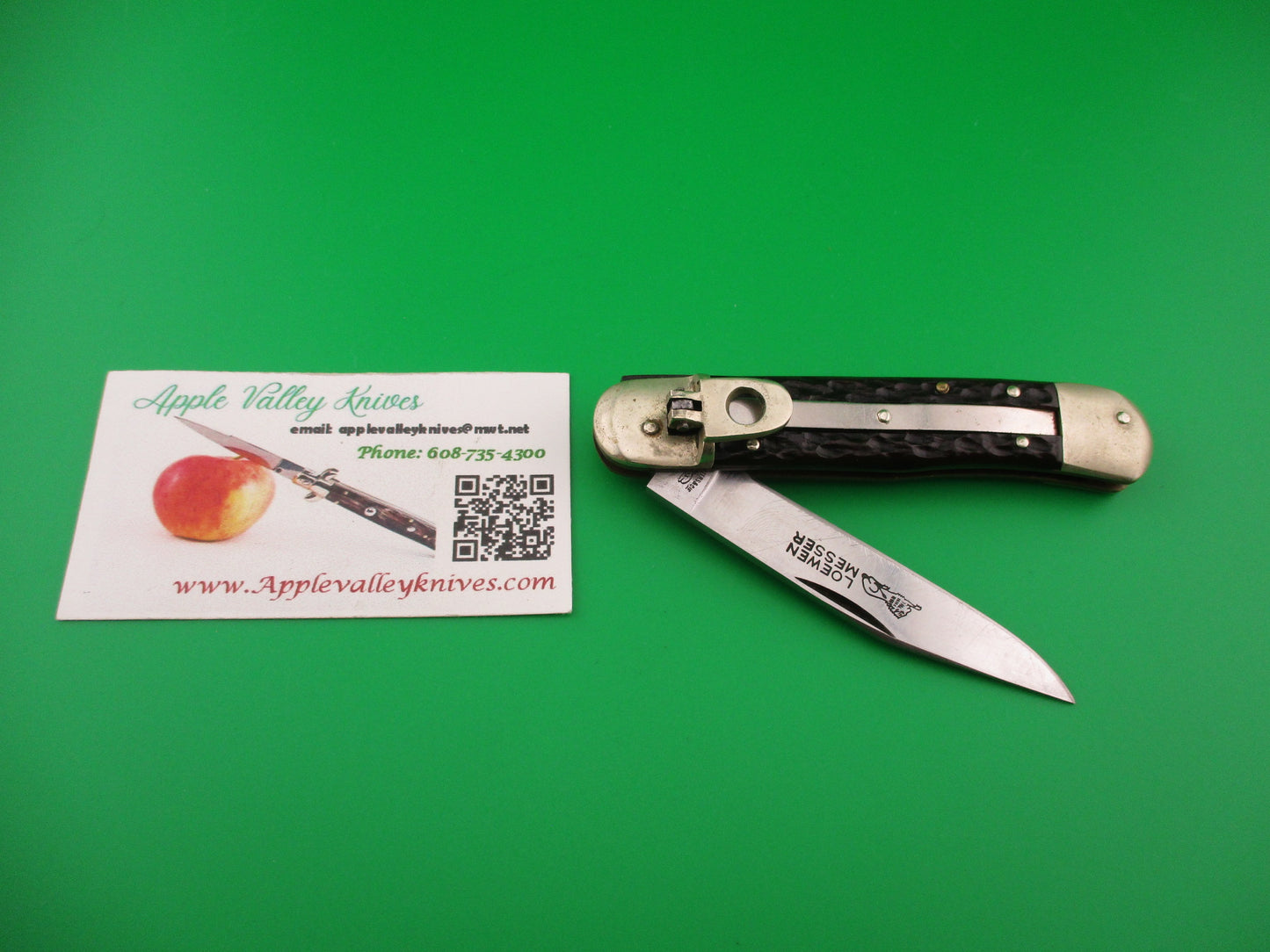C.Lutters & CIE Solingen LOEWEN MESSER Lion 10cm German Lever switchblade