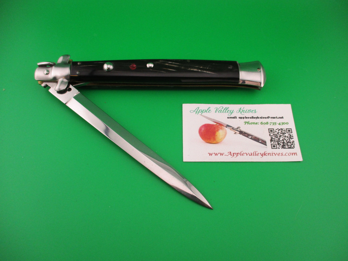 INOX AB STILETTO ITALY 33cm Italian Dagger Swivel bolster vintage automatic knife