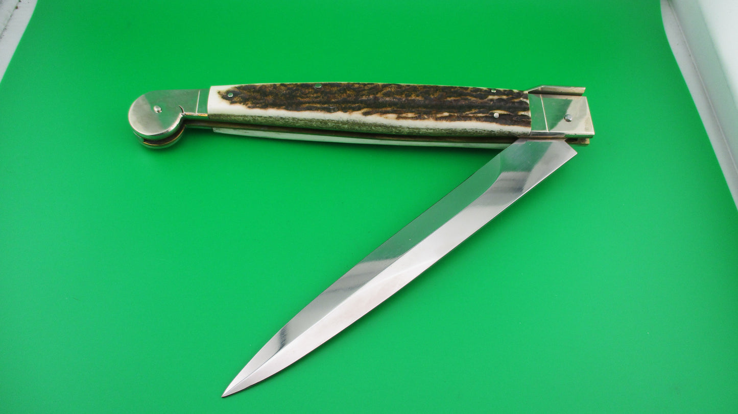 z AGA CAMPOLIN MANIAGO ITALY 2010 40cm Italian Sicilian Picklock Stag automatic knife