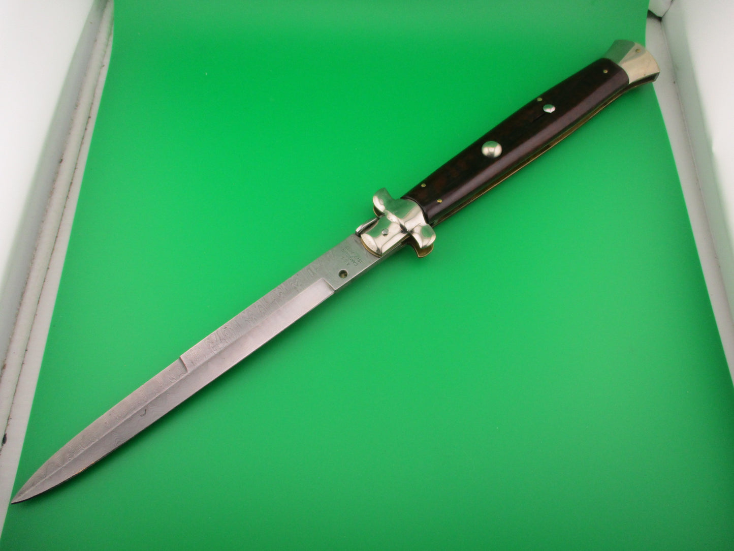 AGA CAMPOLIN 45cm Italian Swivel bolster Damascus bayonet 60th Anniv Automatic knife
