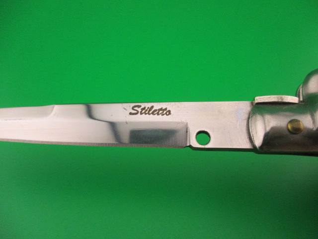 Stiletto 22cm Italian style stiletto Vintage Blue marbled switchblade kit knife