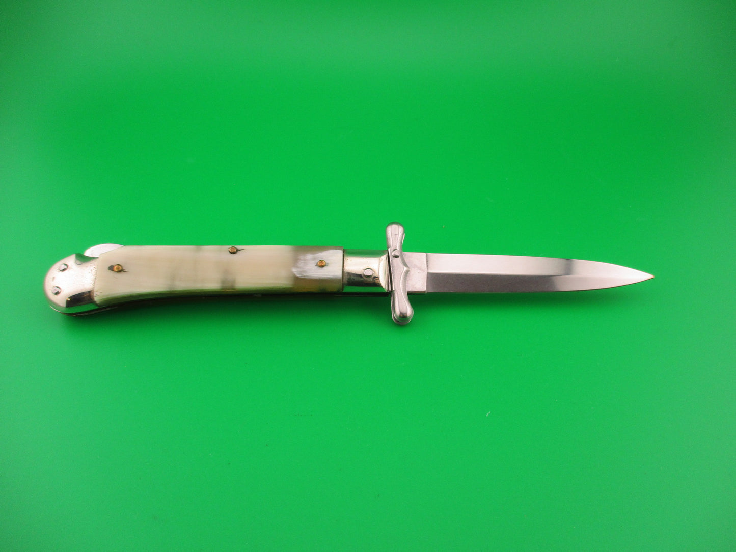 ROSTFREI 19cm Italian Medici Horn Swing guard dagger automatic knife