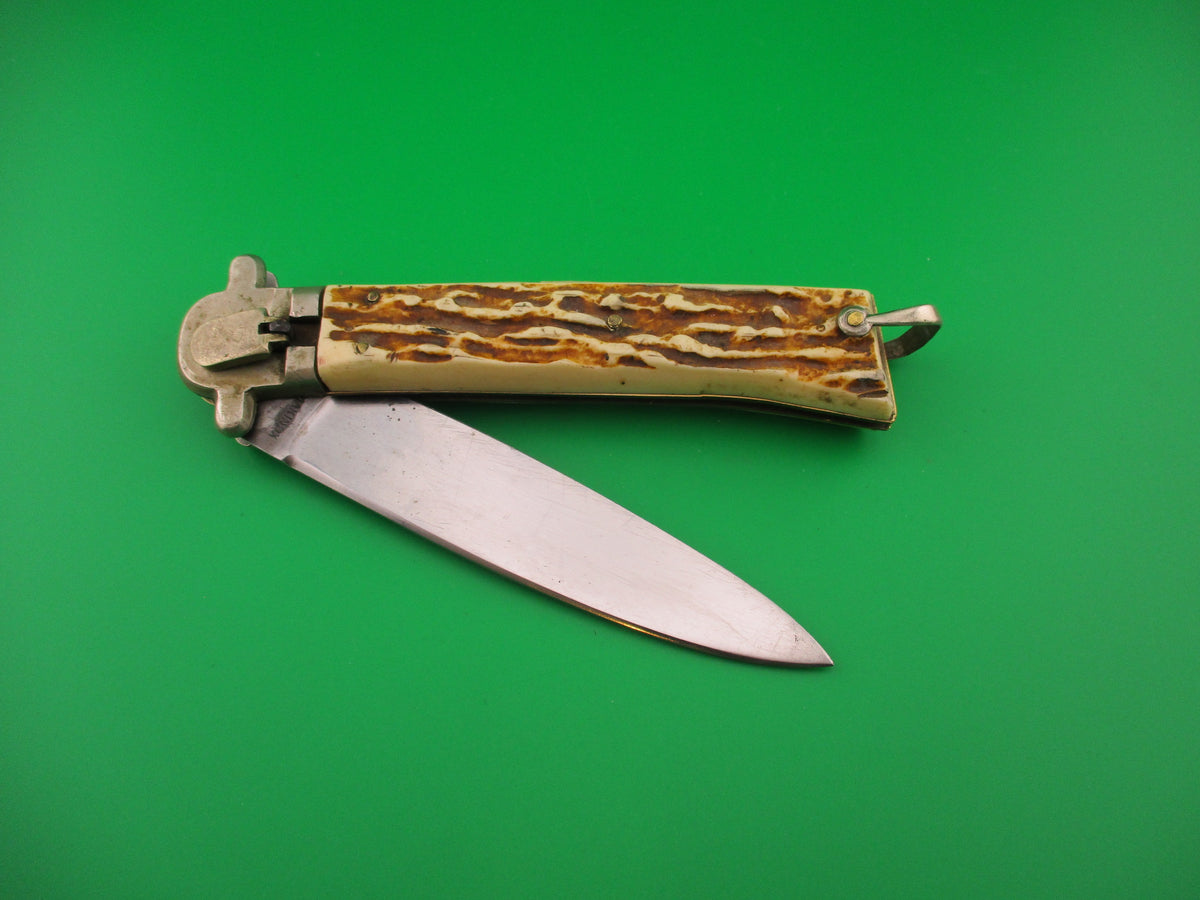 MAKINOX 24cm French Derby Lever Imitation Stag vintage automatic knife