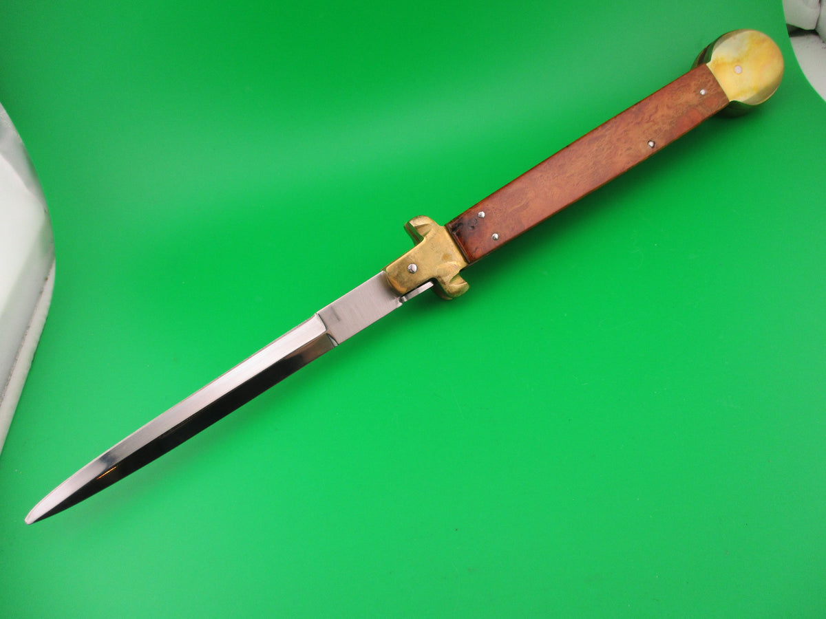 Italy 34cm Italian swivel bolster Customized Dagger Skull button automatic knife